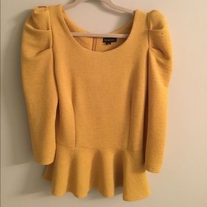Mustard Peplum Blouse